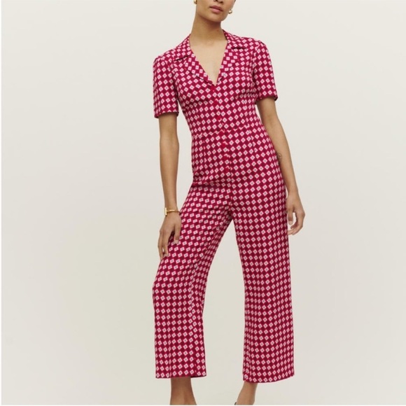 Reformation Red Jumpsuit Size 2 - Picture 1 of 10